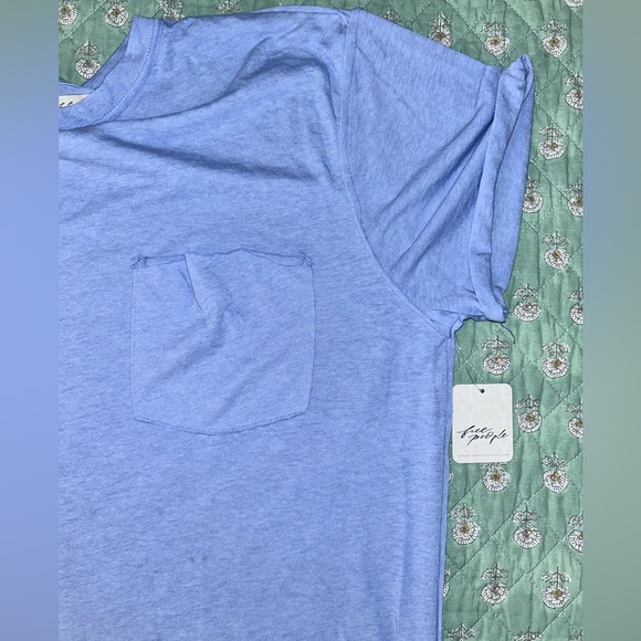 We the Free Short Sleeved Tee Shirt With Single Pocket in Frozen Violet M NWT - Picture 8 of 12
